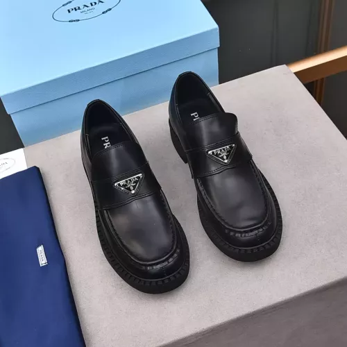 Replica Prada Leather Shoes For Women #1284426 $100.00 USD for Wholesale