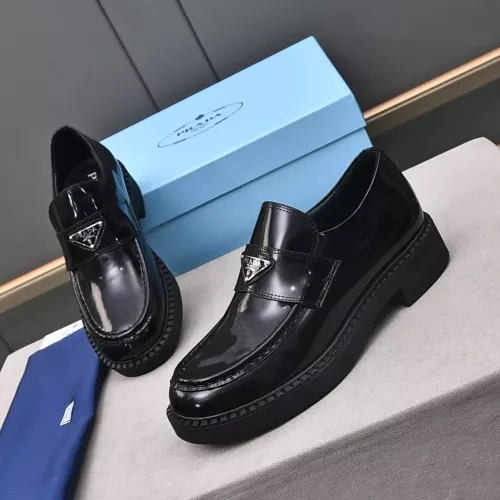 Prada Leather Shoes For Men #1284427 $100.00 USD, Wholesale Replica Prada Leather Shoes