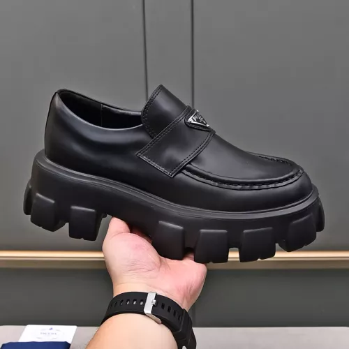 Replica Prada Leather Shoes For Men #1284429 $100.00 USD for Wholesale