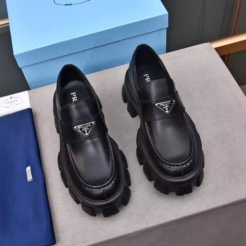 Replica Prada Leather Shoes For Women #1284430 $100.00 USD for Wholesale