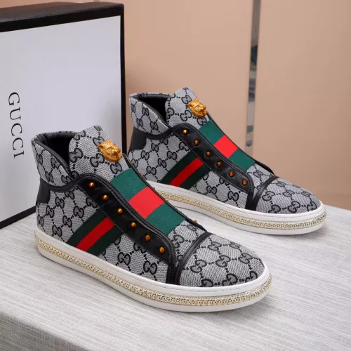 Replica Gucci High Tops Shoes For Men #1284549 $80.00 USD for Wholesale