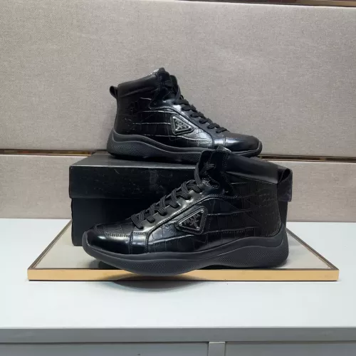 Prada High Top Shoes For Men #1284685 $102.00 USD, Wholesale Replica Prada High Top Shoes