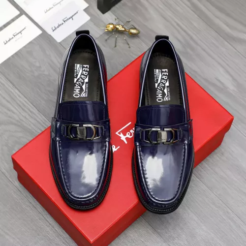 Replica Salvatore Ferragamo Leather Shoes For Men #1284700 $100.00 USD for Wholesale