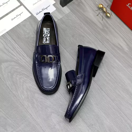 Replica Salvatore Ferragamo Leather Shoes For Men #1284700 $100.00 USD for Wholesale