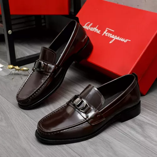 Salvatore Ferragamo Leather Shoes For Men #1284701 $100.00 USD, Wholesale Replica Salvatore Ferragamo Leather Shoes