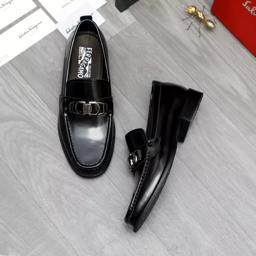 Replica Salvatore Ferragamo Leather Shoes For Men #1284702 $100.00 USD for Wholesale