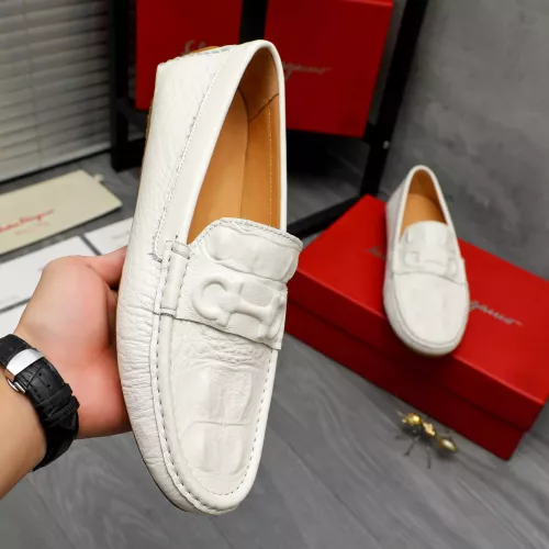 Replica Salvatore Ferragamo Leather Shoes For Men #1284735 $68.00 USD for Wholesale