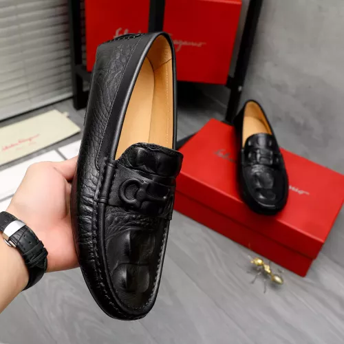 Replica Salvatore Ferragamo Leather Shoes For Men #1284736 $68.00 USD for Wholesale