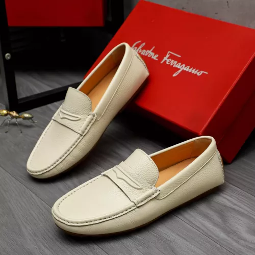 Salvatore Ferragamo Leather Shoes For Men #1284737 $68.00 USD, Wholesale Replica Salvatore Ferragamo Leather Shoes