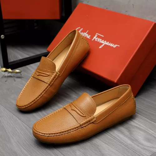 Salvatore Ferragamo Leather Shoes For Men #1284739 $68.00 USD, Wholesale Replica Salvatore Ferragamo Leather Shoes