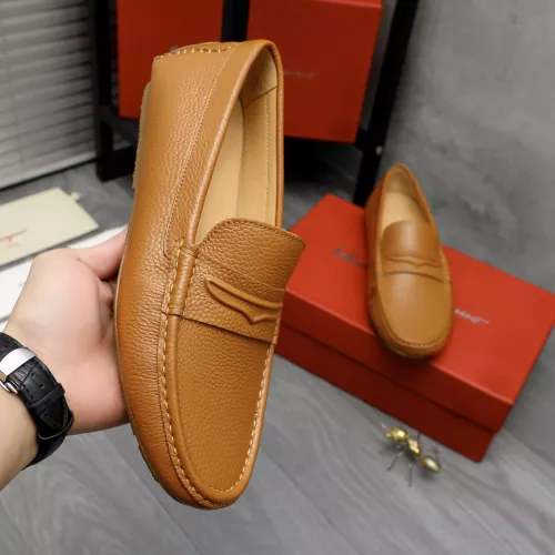 Replica Salvatore Ferragamo Leather Shoes For Men #1284739 $68.00 USD for Wholesale