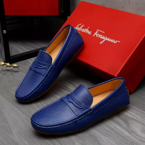 Salvatore Ferragamo Leather Shoes For Men #1284741 $68.00 USD, Wholesale Replica Salvatore Ferragamo Leather Shoes