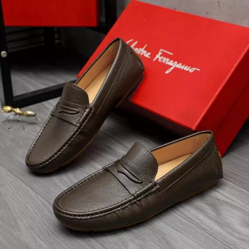 Salvatore Ferragamo Leather Shoes For Men #1284742 $68.00 USD, Wholesale Replica Salvatore Ferragamo Leather Shoes