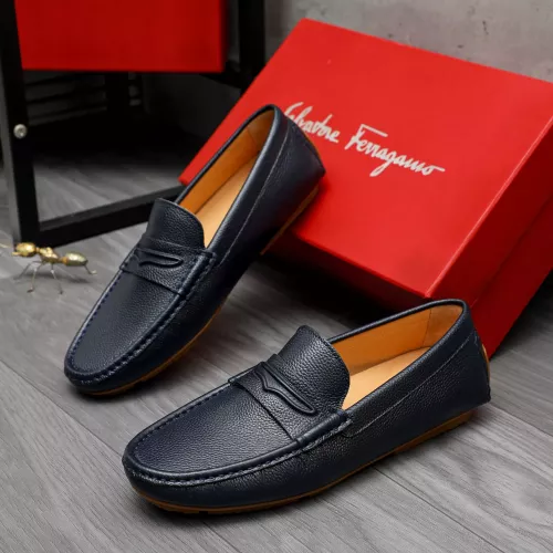 Salvatore Ferragamo Leather Shoes For Men #1284743 $68.00 USD, Wholesale Replica Salvatore Ferragamo Leather Shoes