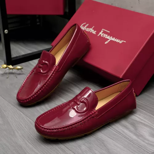 Salvatore Ferragamo Leather Shoes For Men #1284747 $68.00 USD, Wholesale Replica Salvatore Ferragamo Leather Shoes