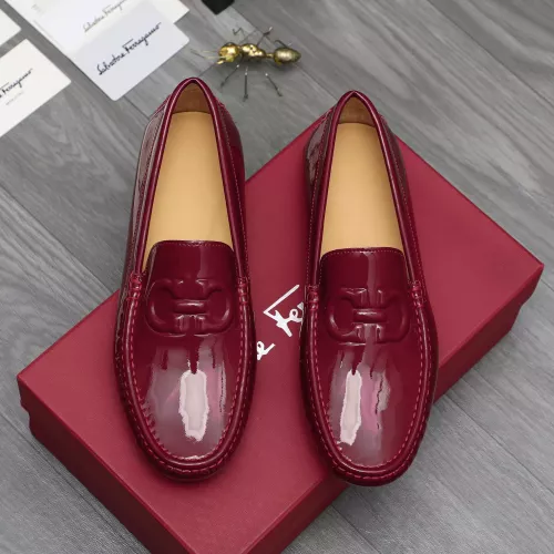 Replica Salvatore Ferragamo Leather Shoes For Men #1284747 $68.00 USD for Wholesale