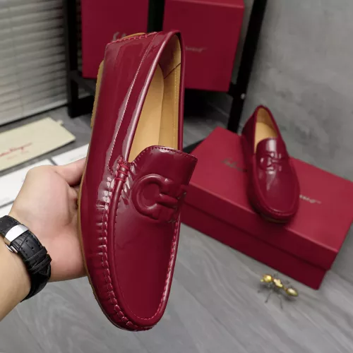 Replica Salvatore Ferragamo Leather Shoes For Men #1284747 $68.00 USD for Wholesale