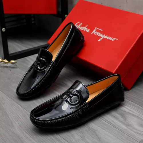 Salvatore Ferragamo Leather Shoes For Men #1284749 $68.00 USD, Wholesale Replica 