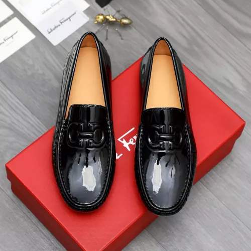 Replica Salvatore Ferragamo Leather Shoes For Men #1284749 $68.00 USD for Wholesale