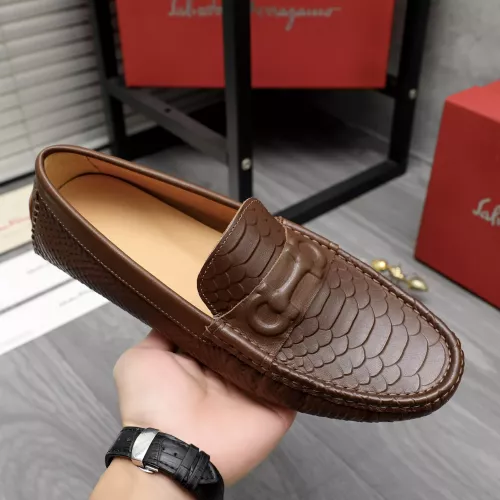 Replica Salvatore Ferragamo Leather Shoes For Men #1284752 $68.00 USD for Wholesale