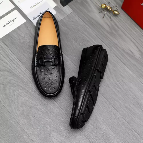 Replica Salvatore Ferragamo Leather Shoes For Men #1284755 $68.00 USD for Wholesale