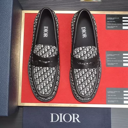 Replica Christian Dior Leather Shoes For Men #1284756 $100.00 USD for Wholesale