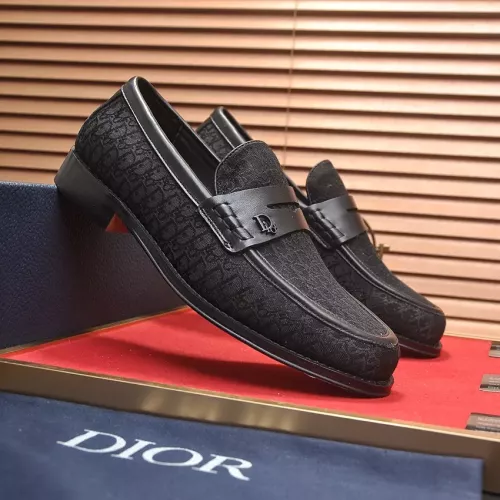 Replica Christian Dior Leather Shoes For Men #1284757 $100.00 USD for Wholesale