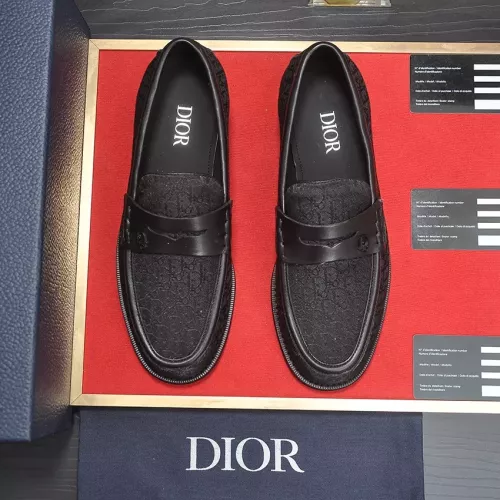 Replica Christian Dior Leather Shoes For Men #1284757 $100.00 USD for Wholesale