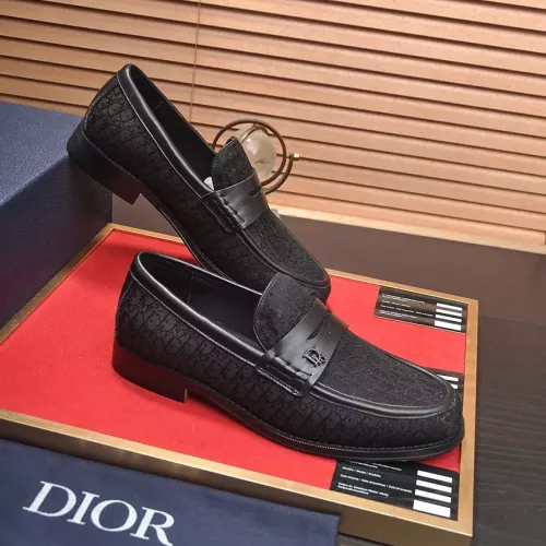 Replica Christian Dior Leather Shoes For Men #1284757 $100.00 USD for Wholesale