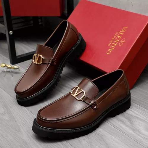 Valentino Leather Shoes For Men #1284758 $82.00 USD, Wholesale Replica Valentino Leather Shoes