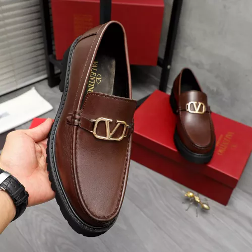 Replica Valentino Leather Shoes For Men #1284758 $82.00 USD for Wholesale