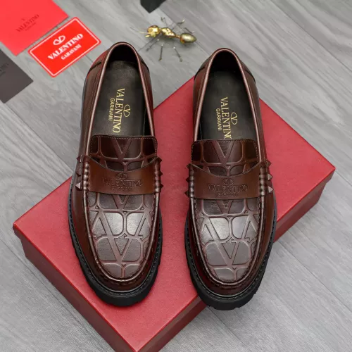 Replica Valentino Leather Shoes For Men #1284763 $82.00 USD for Wholesale