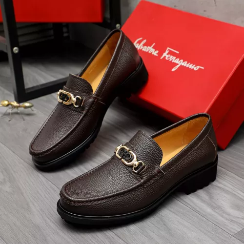 Salvatore Ferragamo Leather Shoes For Men #1284766 $88.00 USD, Wholesale Replica Salvatore Ferragamo Leather Shoes