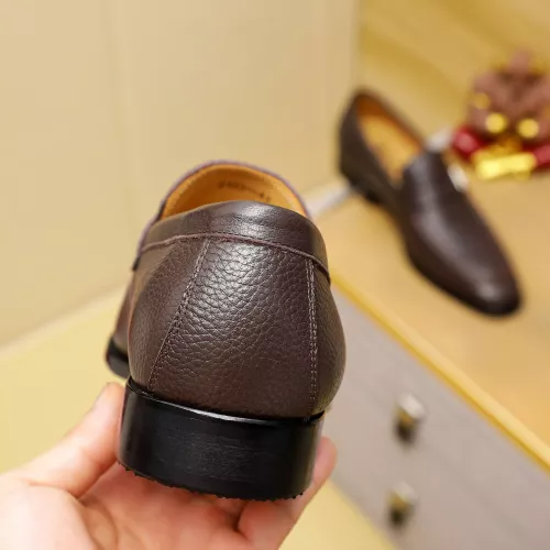 Replica Salvatore Ferragamo Leather Shoes For Men #1285173 $85.00 USD for Wholesale