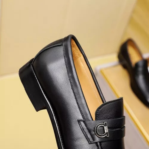 Replica Salvatore Ferragamo Leather Shoes For Men #1285175 $85.00 USD for Wholesale