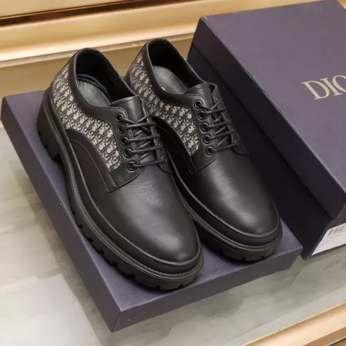 Replica Christian Dior Leather Shoes For Men #1285199 $100.00 USD for Wholesale