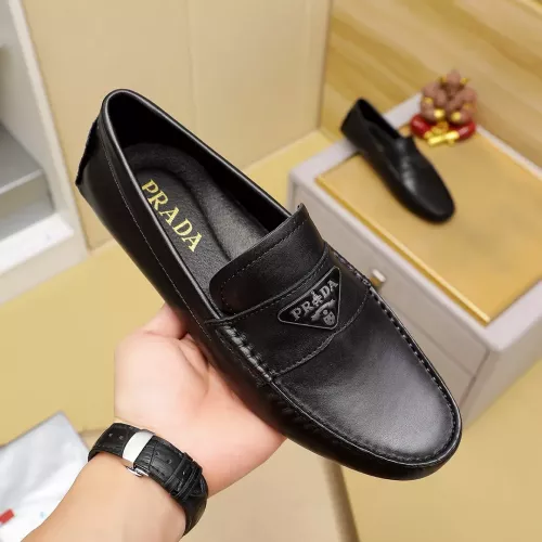 Replica Prada Leather Shoes For Men #1285271 $72.00 USD for Wholesale