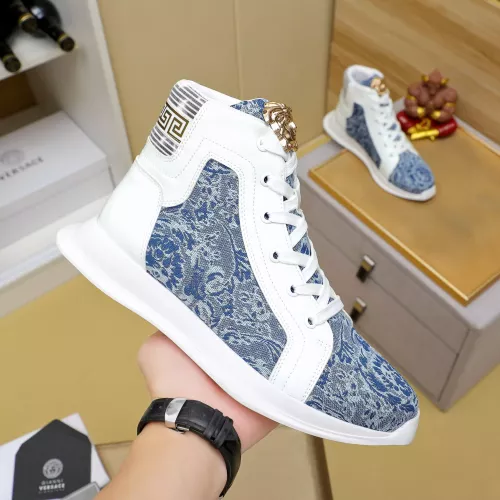 Replica Versace High Tops Shoes For Men #1285285 $76.00 USD for Wholesale