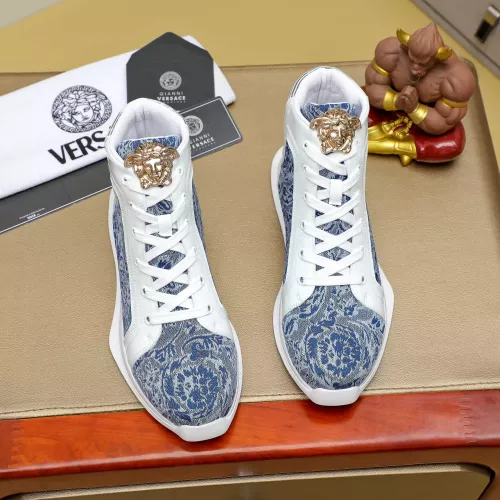 Replica Versace High Tops Shoes For Men #1285285 $76.00 USD for Wholesale