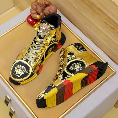 Replica Versace High Tops Shoes For Men #1285290 $76.00 USD for Wholesale