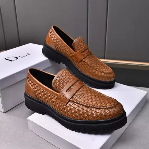 Christian Dior Leather Shoes For Men #1285332 $112.00 USD, Wholesale Replica Christian Dior Leather Shoes