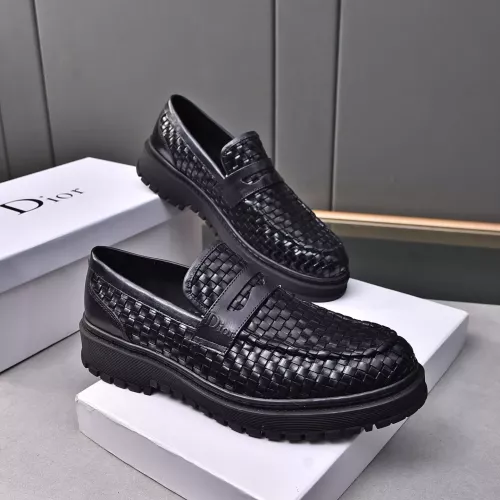 Christian Dior Leather Shoes For Men #1285335 $112.00 USD, Wholesale Replica Christian Dior Leather Shoes