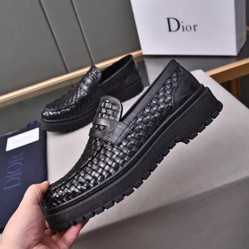 Replica Christian Dior Leather Shoes For Men #1285335 $112.00 USD for Wholesale