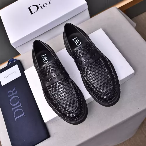 Replica Christian Dior Leather Shoes For Men #1285335 $112.00 USD for Wholesale