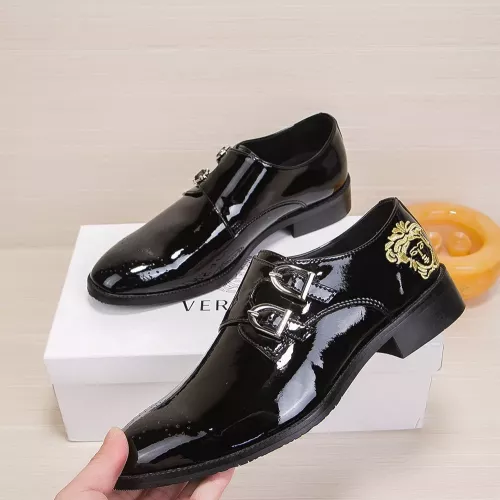 Versace Leather Shoes For Men #1285419 $76.00 USD, Wholesale Replica Versace Leather Shoes