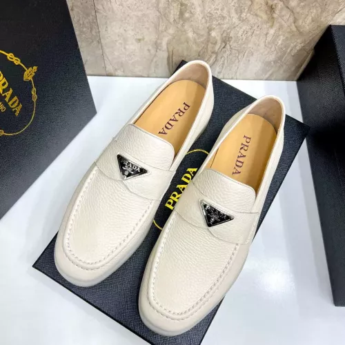 Replica Prada Leather Shoes For Men #1285513 $102.00 USD for Wholesale