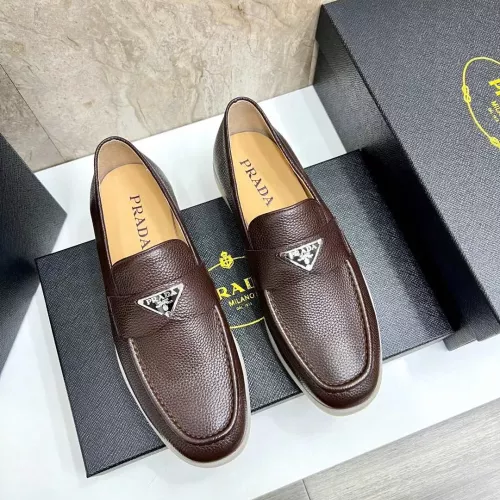 Replica Prada Leather Shoes For Men #1285516 $102.00 USD for Wholesale