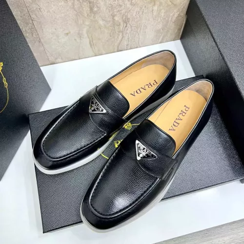 Prada Leather Shoes For Men #1285517 $102.00 USD, Wholesale Replica Prada Leather Shoes