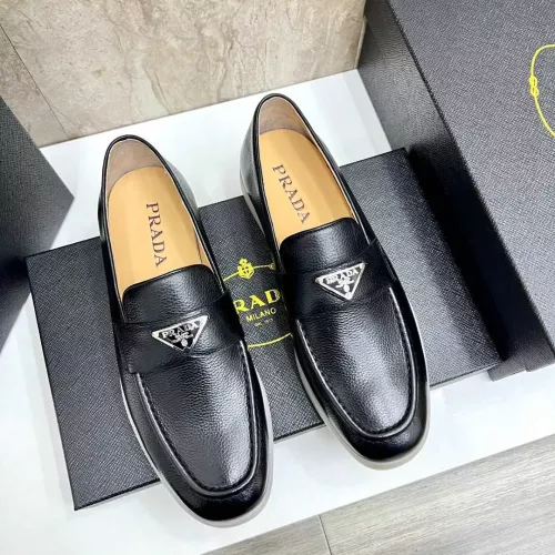 Replica Prada Leather Shoes For Men #1285517 $102.00 USD for Wholesale