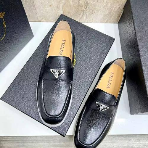 Replica Prada Leather Shoes For Men #1285517 $102.00 USD for Wholesale